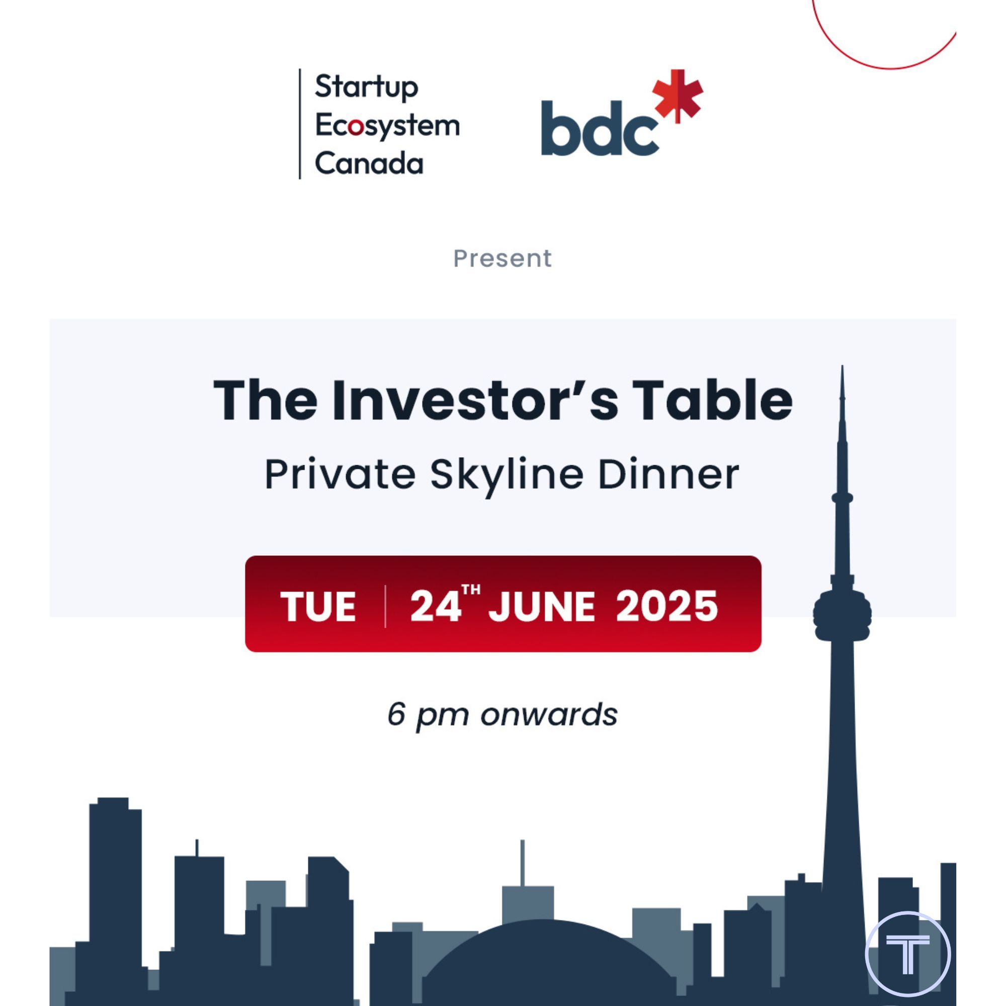 Private Investor Dinner - BDC & Startup Ecosystem Canada